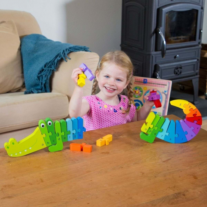 Puzzle Alfabet - Crocodil, New Classic Toys, 1-2 ani + [6]