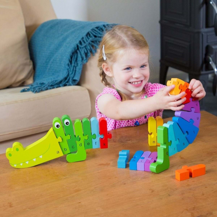 Puzzle Alfabet - Crocodil, New Classic Toys, 1-2 ani + [5]