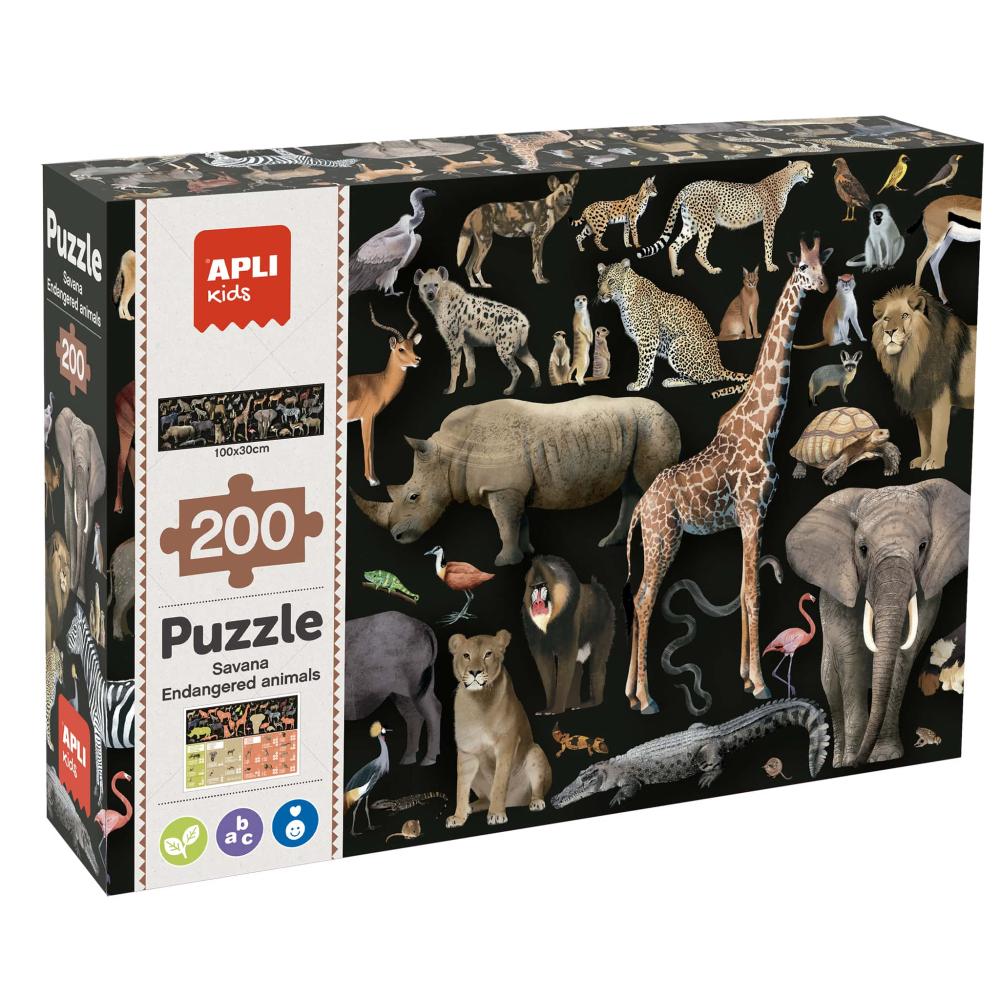 Puzzle Animale in Pericol - Savana, 200 piese [1]