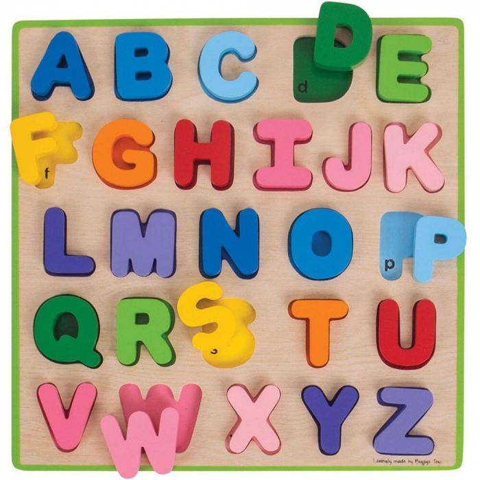 Puzzle colorat - alfabet, BIGJIGS Toys, 2-3 ani + [2]