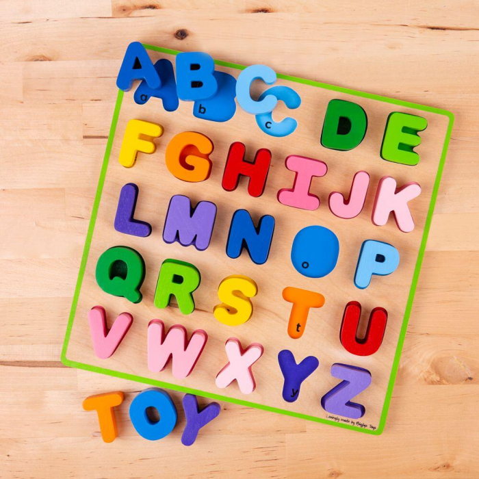 Puzzle colorat - alfabet, BIGJIGS Toys, 2-3 ani + [4]