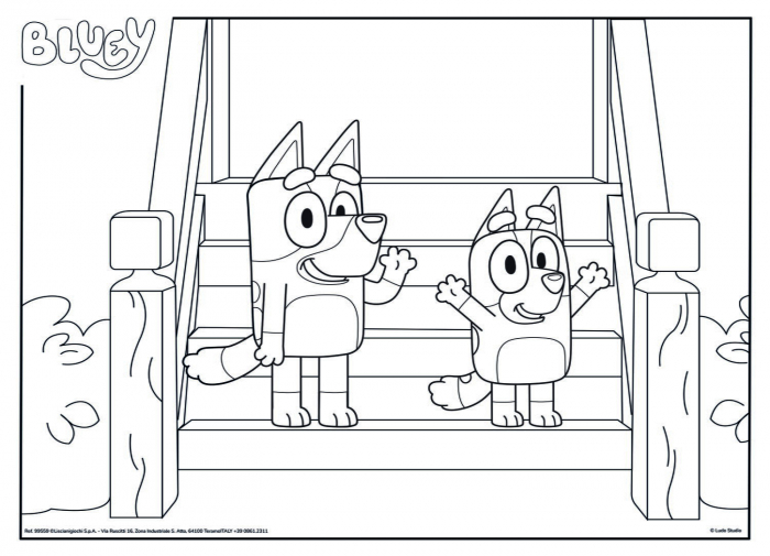 Puzzle de colorat - Bluey & Mr Monkey Jocks (24 piese) [3]