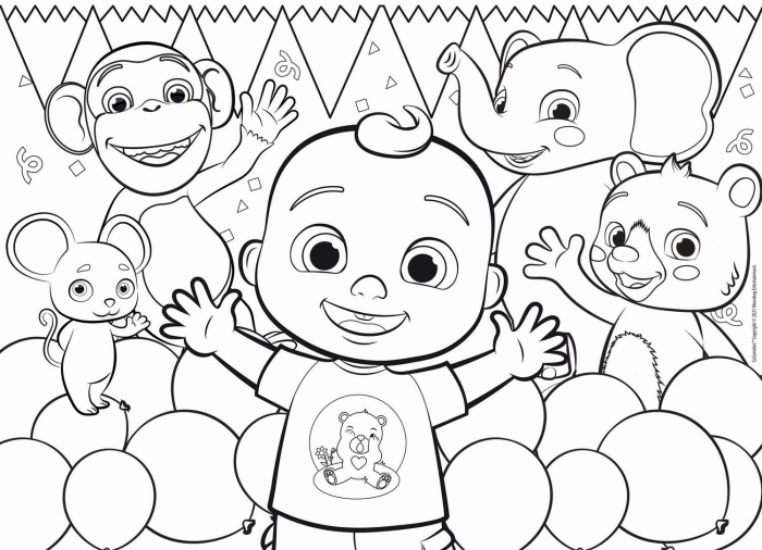 Puzzle de colorat maxi - Cocomelon si prietenii (24 piese), LISCIANI, 2-3 ani + [2]