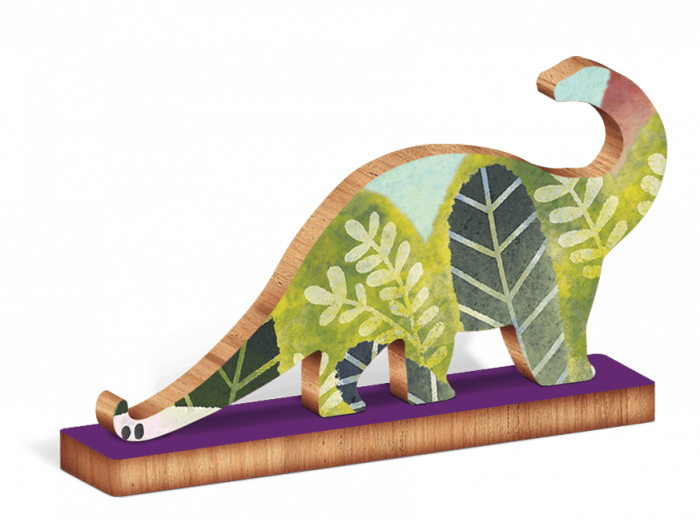 Puzzle de lemn - Dinozaurii, Ludattica, + 4 ani, 48 piese [4]