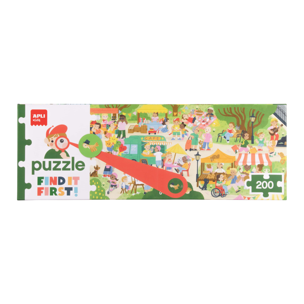 Puzzle de observatie - Orasul 120 x 30 cm, 200 piese, Apli kids, +6 ani [2]
