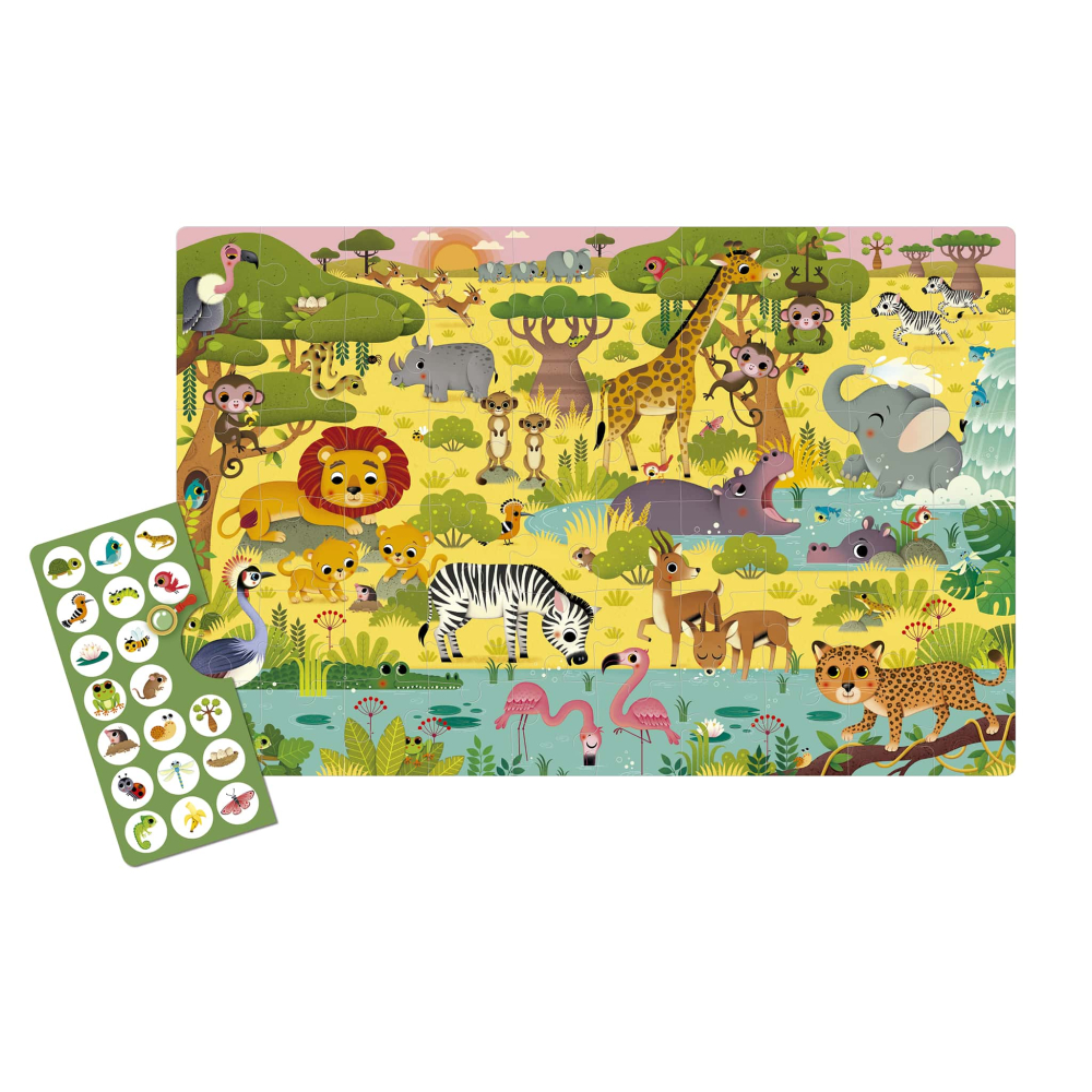 Puzzle de observatie - Savana 60 piese, Apli Kids, +4 ani [3]