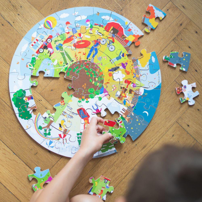 Puzzle de podea 360° - Anotimpurile, BIGJIGS Toys, 2-3 ani + [4]