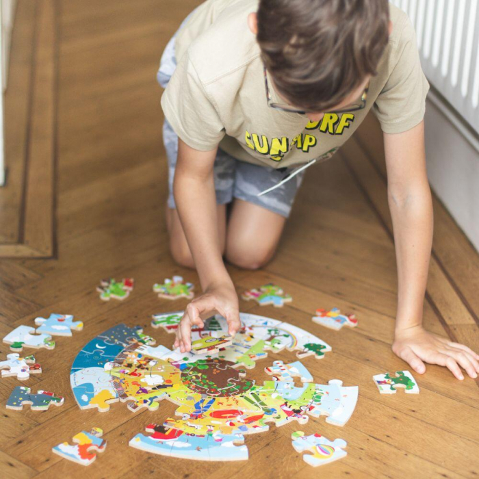 Puzzle de podea 360° - Anotimpurile, BIGJIGS Toys, 2-3 ani + [3]