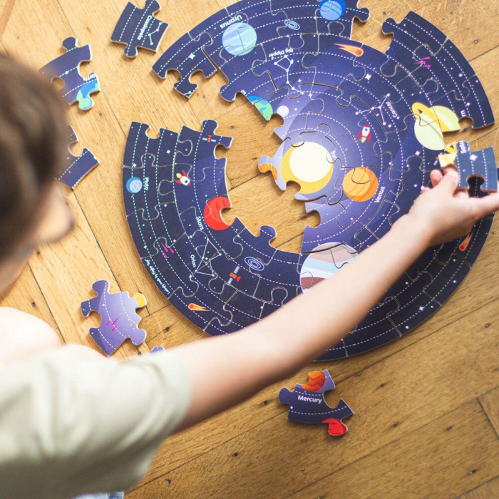 Puzzle de podea 360° - Sistemul solar, BIGJIGS Toys, 2-3 ani + [4]