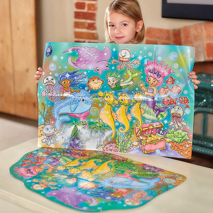 Puzzle de podea Distractia Sirenelor MERMAID FUN PUZZLE, Orchard Toys, 2-3 ani + [5]