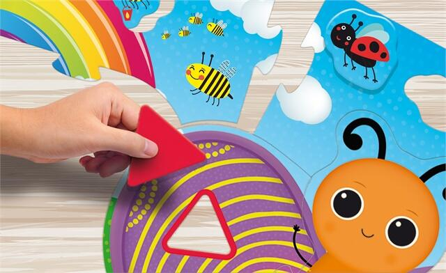 Puzzle de podea - Fluturas cu forme si culori (29 piese), LISCIANI, 1-2 ani + [3]