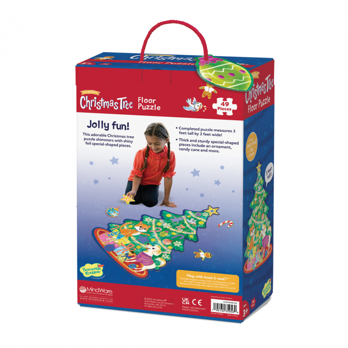 Puzzle de podea in forma de brad de Craciun, Shimmery Christmas Tree Floor Puzzle [2]