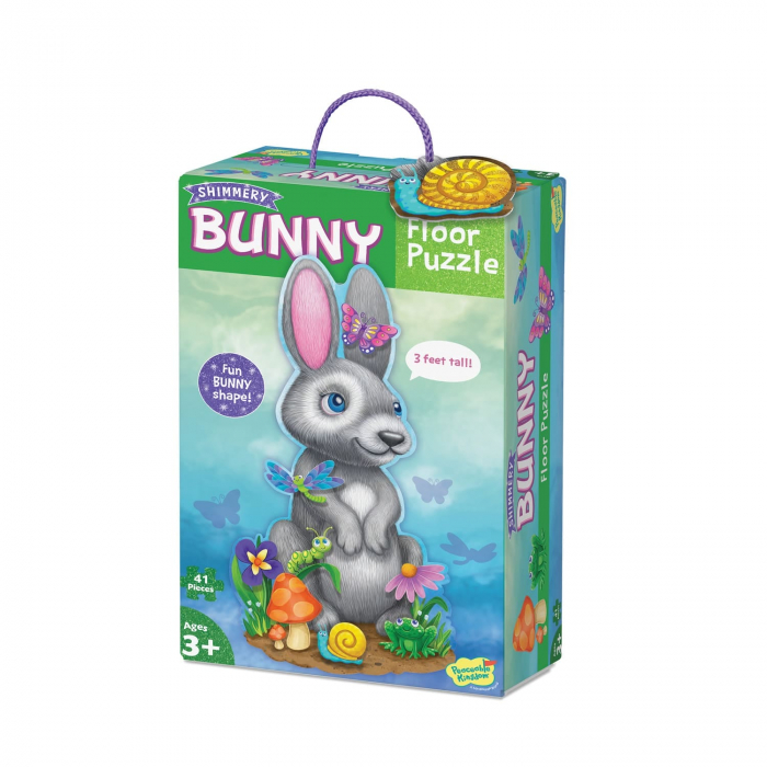 Puzzle de podea în formă de iepuraș-Bunny, Peaceable Kingdom, +3 ani [3]