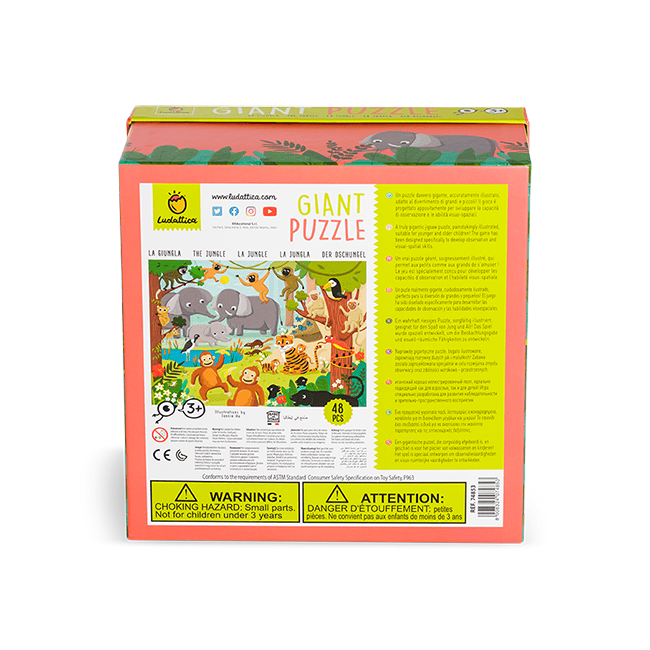 Puzzle de podea - Jungla, Ludattica,+3 ani, 48 piese [2]