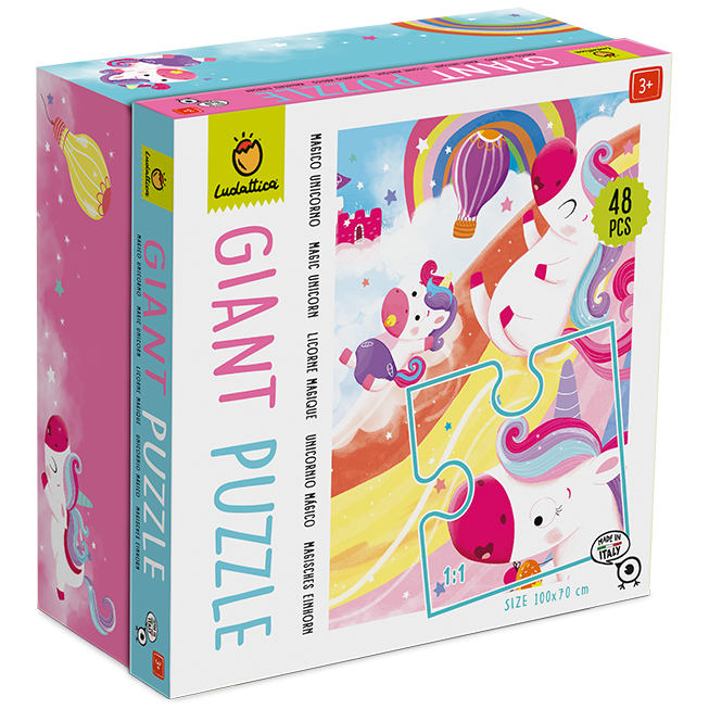 Puzzle de podea - Unicornii Magici, Ludattica, 3-6 ani, 48 piese [2]
