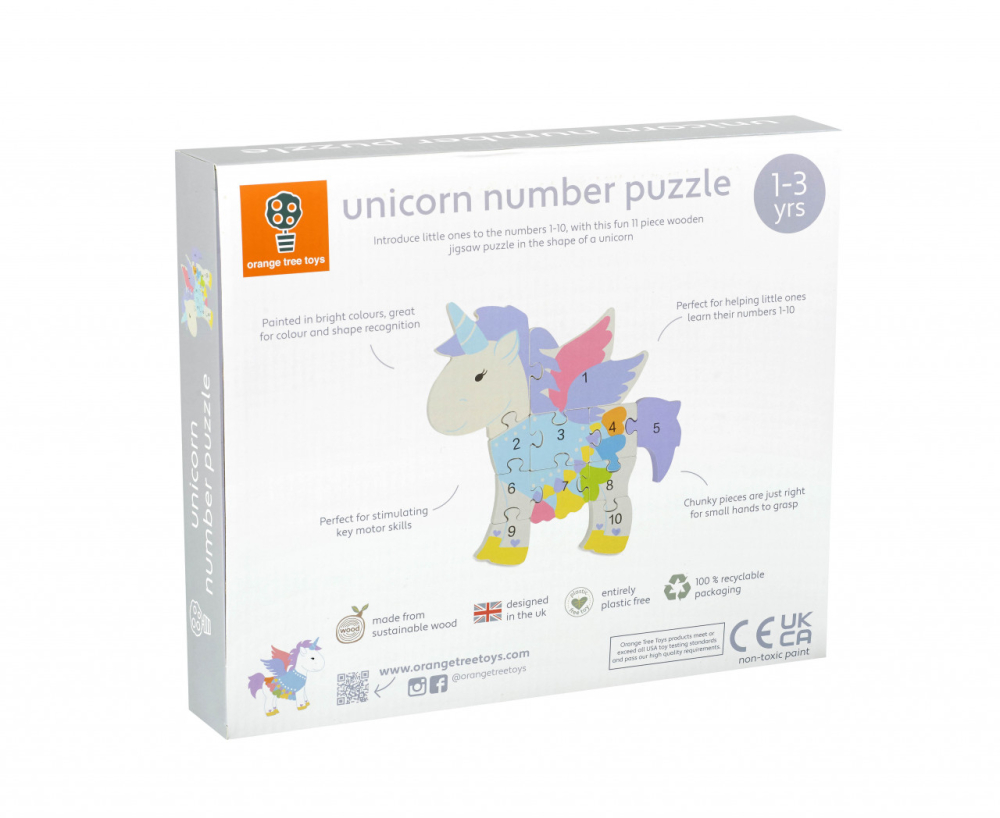 Puzzle din lemn unicorn, Orange Tree Toys [3]