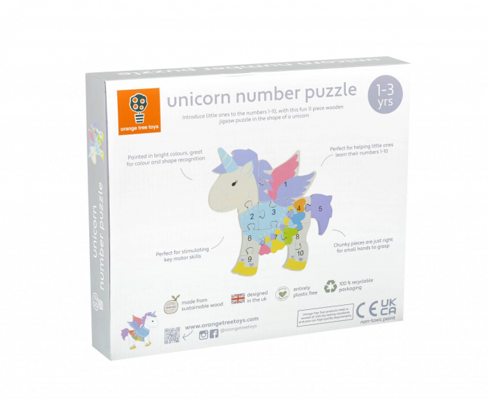 Puzzle din lemn unicorn, Orange Tree Toys [3]