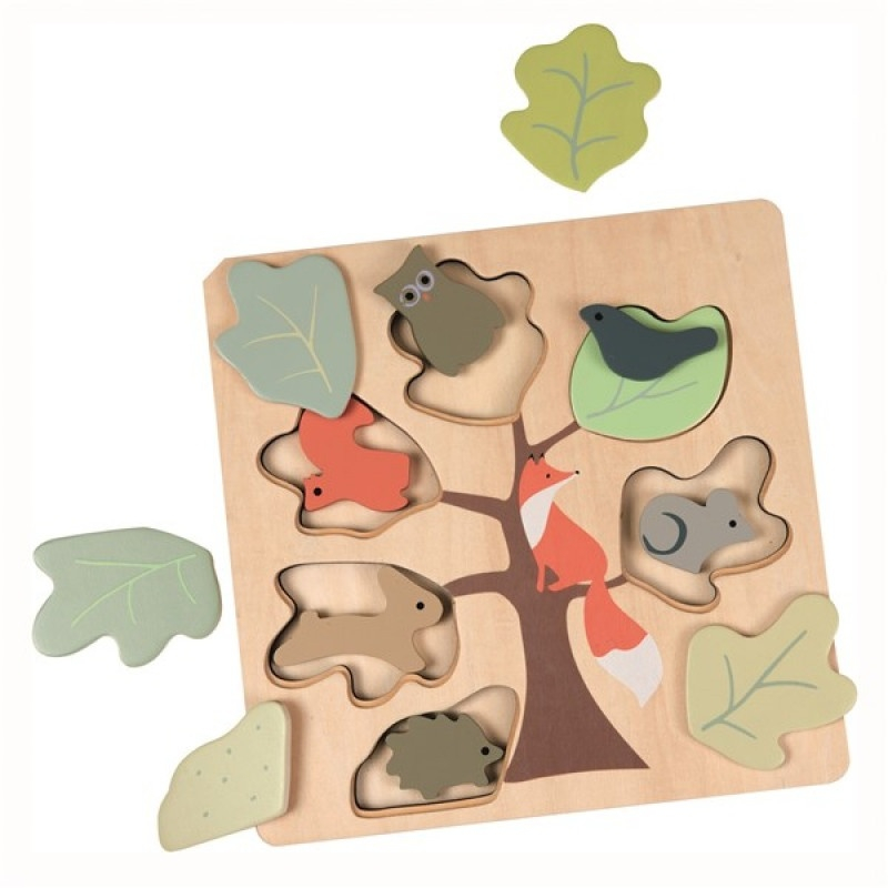 Puzzle din lemn vulpita, Egmont toys, + 18 luni [3]