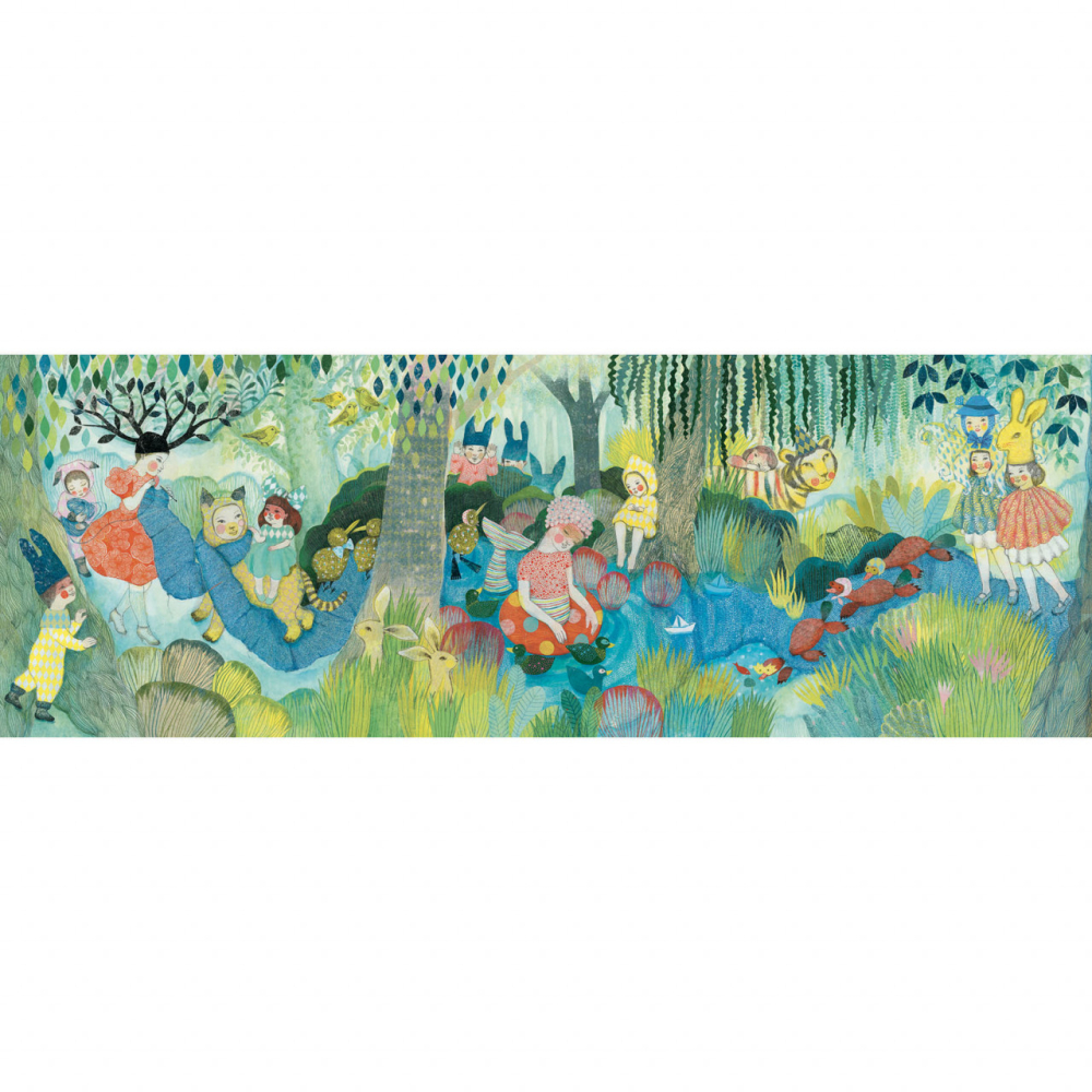 Puzzle Djeco 350 pcs, Petrecere la rau, 6-7 ani + [2]