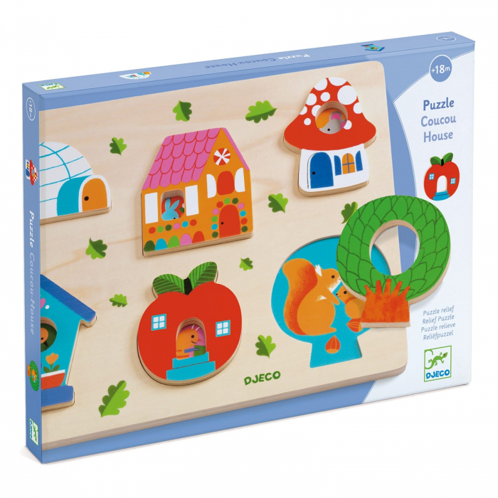 Puzzle Djeco, Casa cu surprize, 1-2 ani + [5]