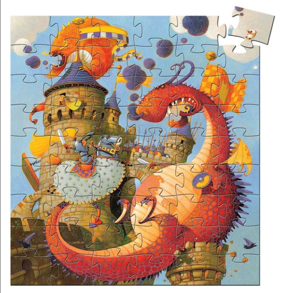 Puzzle Djeco Cavalerul si Dragonul, 6-7 ani + [2]