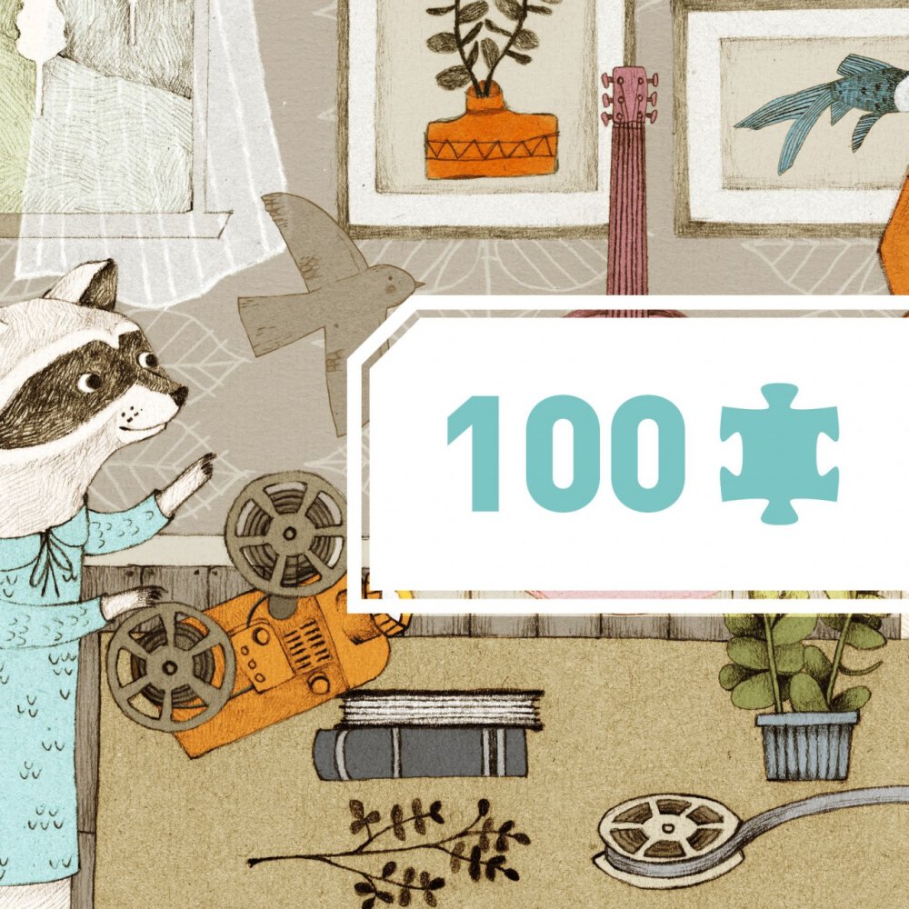 Puzzle Djeco Cinematograf, 100 piese, 6-7 ani + [2]