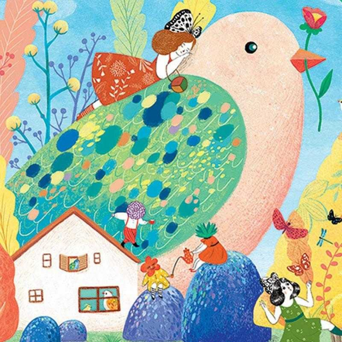 Puzzle Djeco Miss Birdy 350 piese, 6-7 ani + [2]