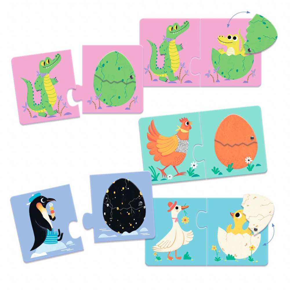 Puzzle duo Djeco, Din ou, + 2 ani [4]