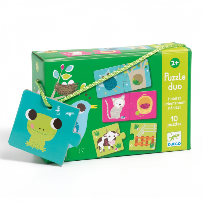 Puzzle duo Djeco Habitat, 1-2 ani + [4]