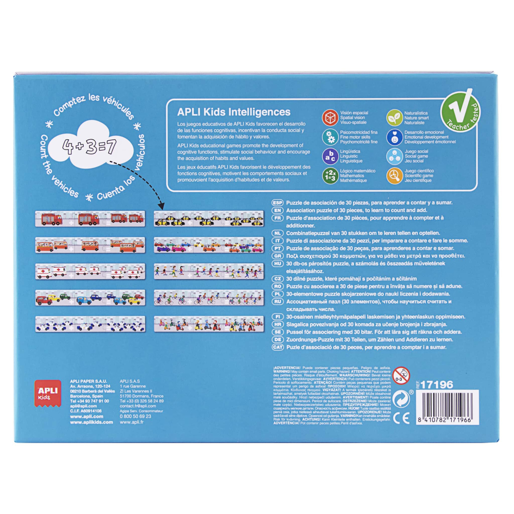 Puzzle educativ Adunari - Vehicule, 30 piese, Apli Kids, +5 ani [2]