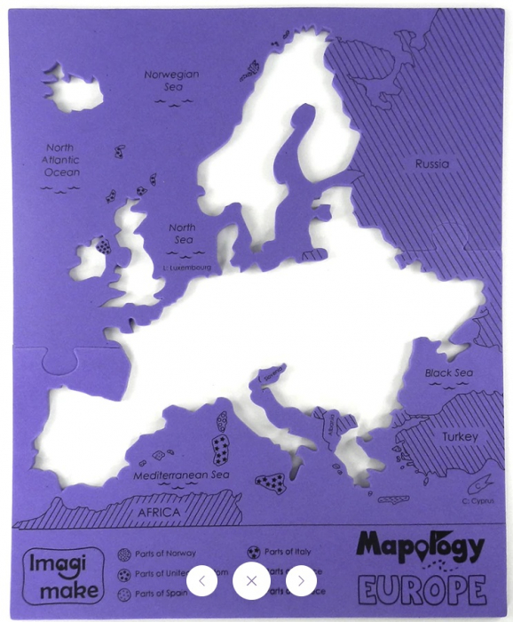 Puzzle Educativ din Spuma EVA - Harta Europei, Imagimake, 4 ani+ [6]