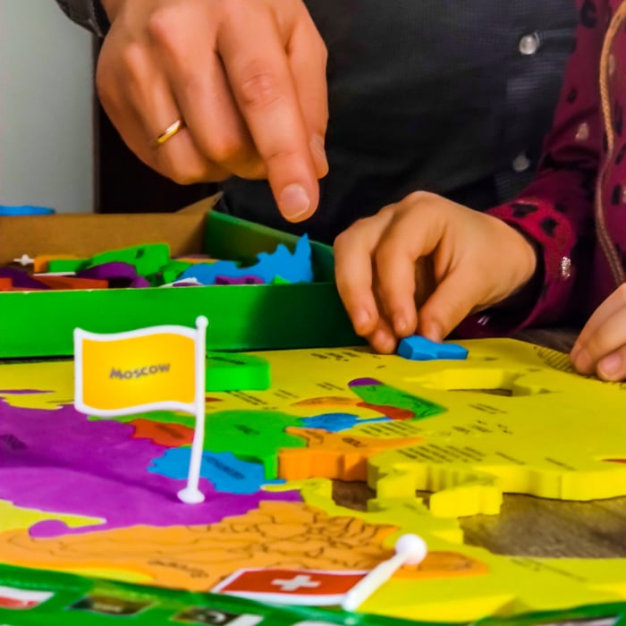Puzzle Educativ din Spuma EVA - Harta Lumii cu Steaguri si Capitale, Imagimake, 5 ani+ [3]