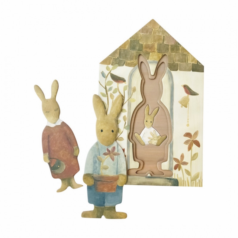 Puzzle familia de iepurasi, Egmont Toys, 3 ani+ [2]