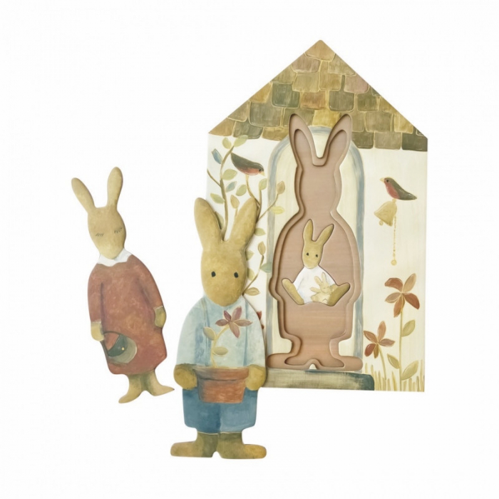 Puzzle familia de iepurasi, Egmont Toys, 3 ani+ [2]