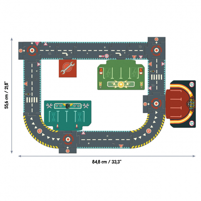 Puzzle gigant Circuit urban, Djeco, 3-9 ani [2]