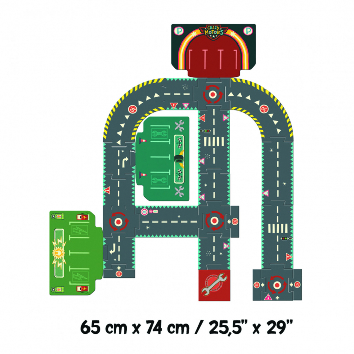 Puzzle gigant Circuit urban, Djeco, 3-9 ani [4]