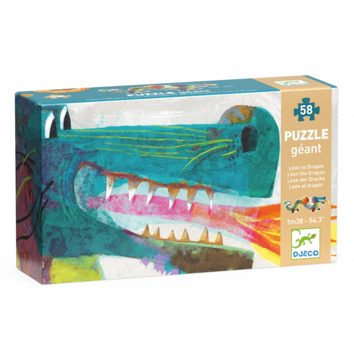 Puzzle gigant Djeco Dragon, 2-3 ani + [5]