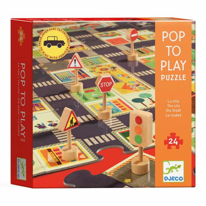 Puzzle gigant Djeco Orasul, 2-3 ani + [4]