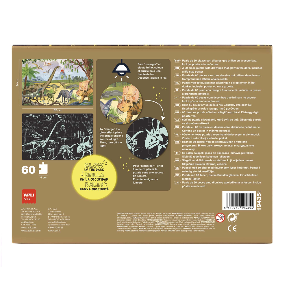 Puzzle Glow in the Dark -Dinozauri, 60 piese [2]