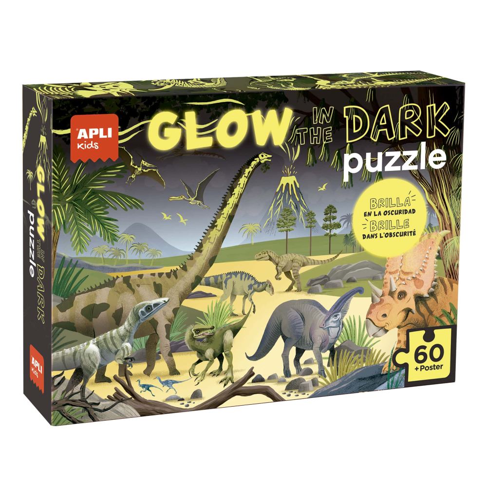 Puzzle Glow in the Dark -Dinozauri, 60 piese [1]