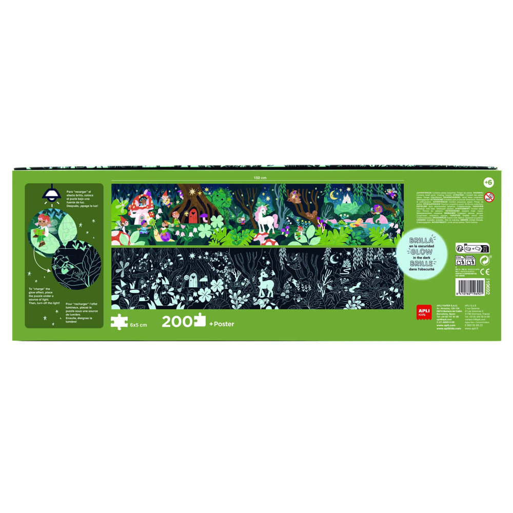 Puzzle Glow in the Dark -Magic Forest, 200 piese [2]