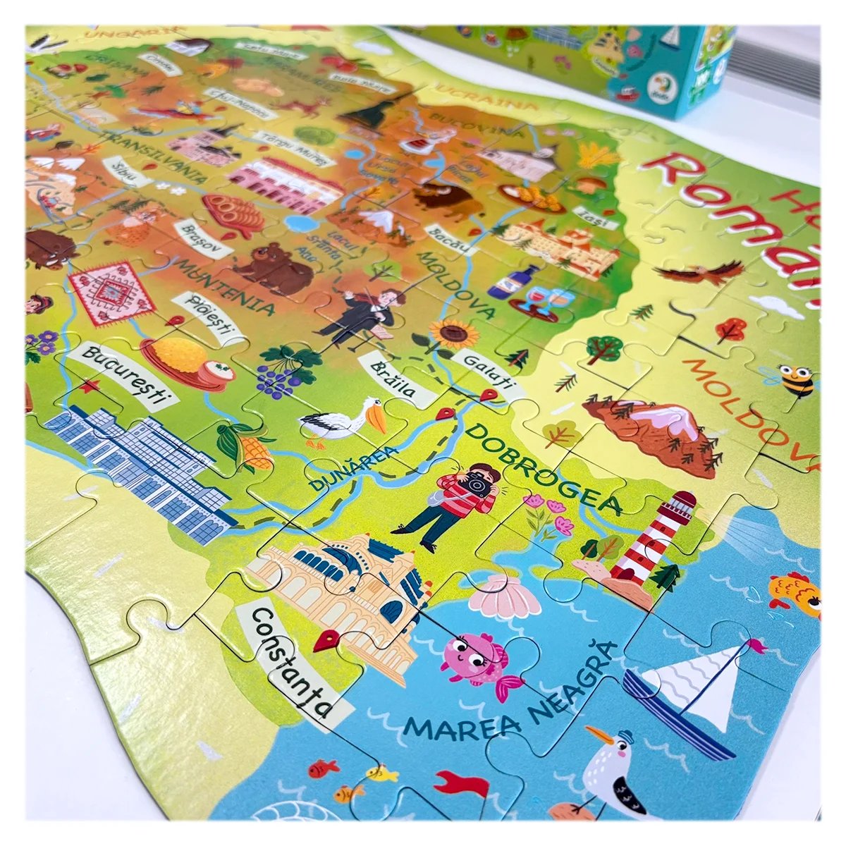 Puzzle Harta Romaniei, 100 piese [3]