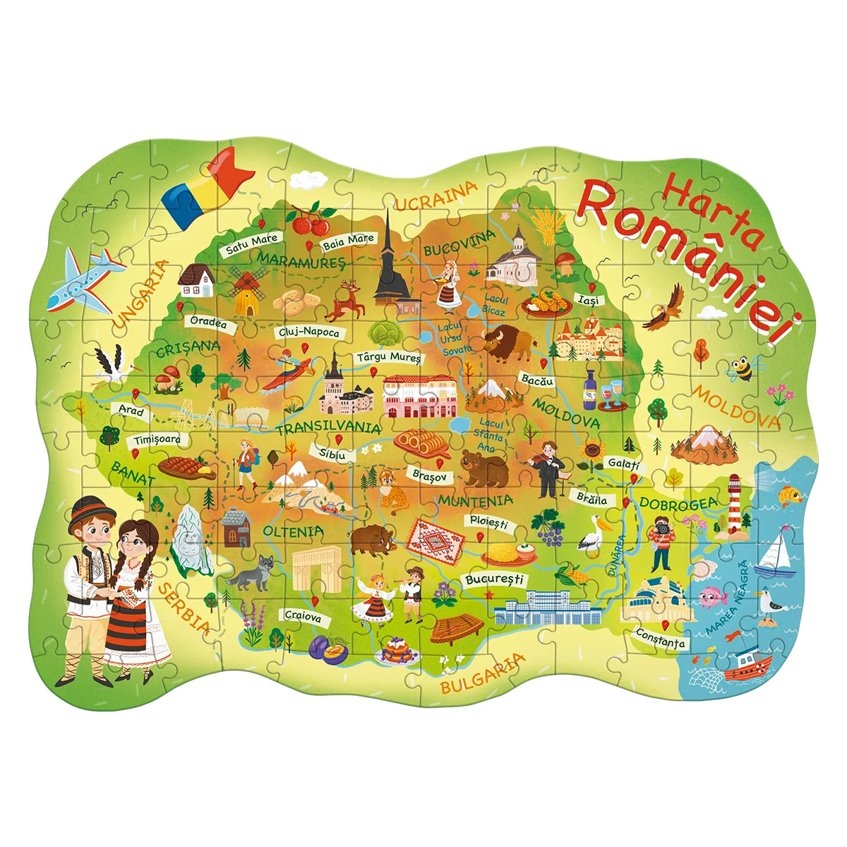 Puzzle Harta Romaniei, 100 piese [2]