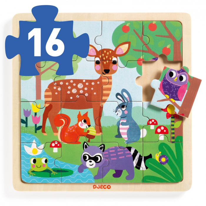 Puzzle lemn Forest Djeco, 1-2 ani + [2]
