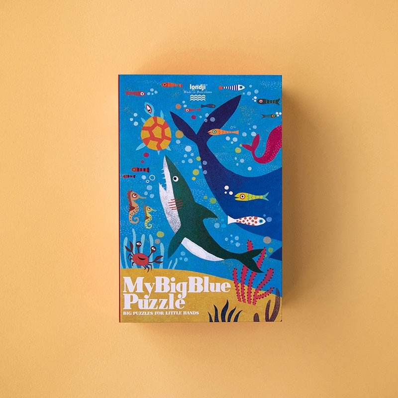 Puzzle Londji, Balena albastra in ocean, 2-3 ani + [2]
