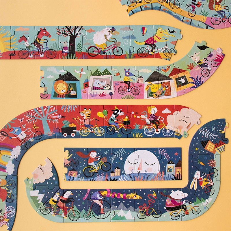 Puzzle Londji, drumul lung cu bicicleta, 4-5 ani + [3]