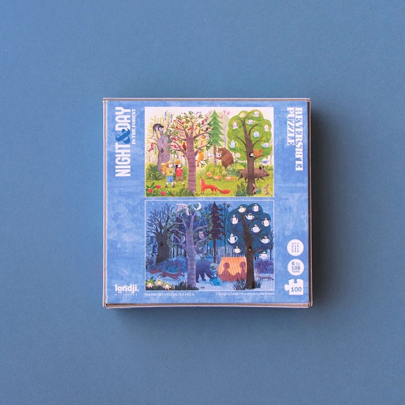 Puzzle Londji reversibil, noapte si zi, 6-7 ani + [4]