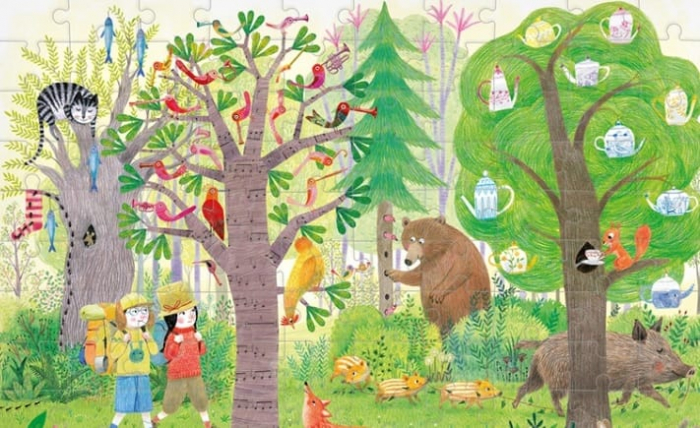 Puzzle Londji reversibil, noapte si zi, 6-7 ani + [3]