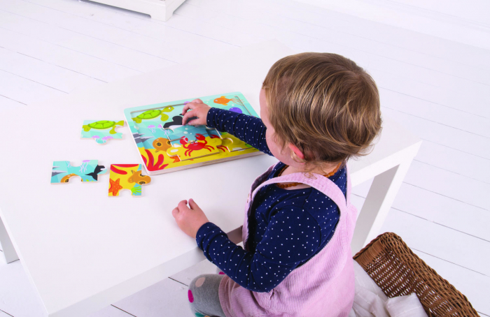 Puzzle - Lumea acvatica, BIGJIGS Toys, 2-3 ani + [5]
