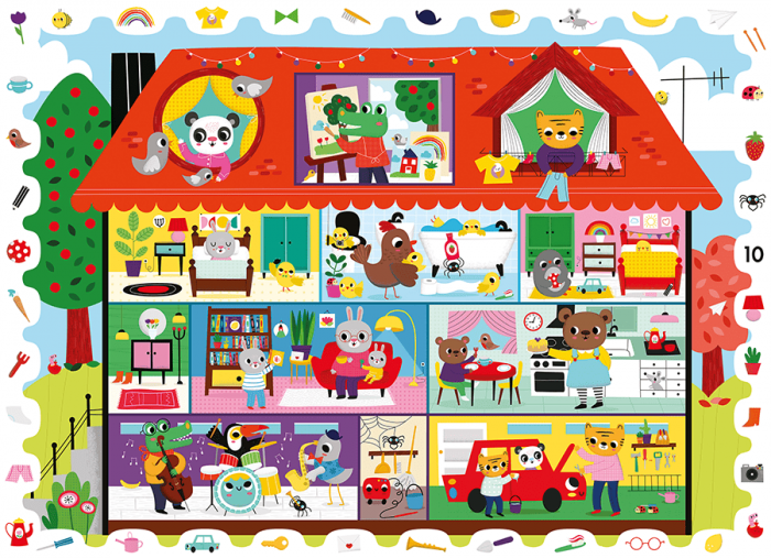 Puzzle Micul Detectiv - Casa mea, Ludattica, + 5 ani, 108 piese [3]